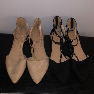 Metaphor Women's Flats in Black and Tan